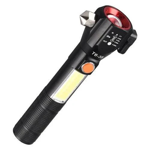 Emergency Hammer Flashlight Torch with Charging Bank