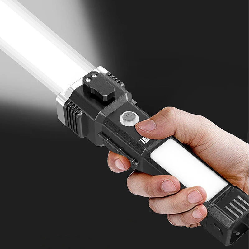 Emergency Hammer Flashlight Torch with Charging Bank