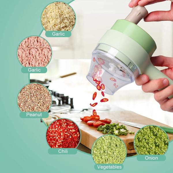 Electric Handheld Hammer Multi Function Vegetable Cutter Set